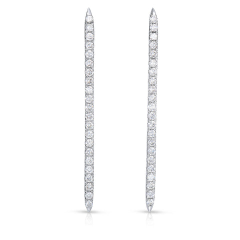 Diamond line earrings